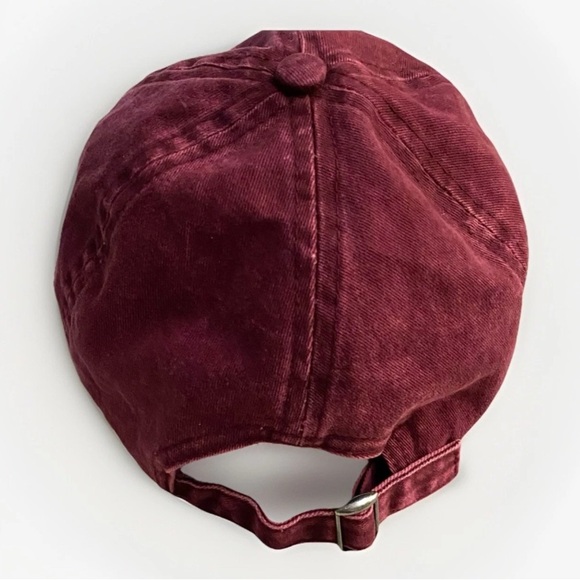 David And Young Burgundy Adjustable ‘Wino Saur’ Embroidered Baseball Cap - Picture 3 of 5
